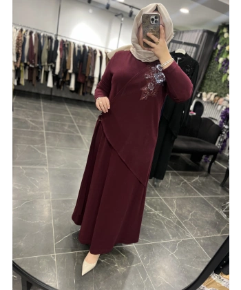 PUREVA Güpür İşlemeli Elbise