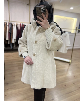 PUREVA Taşlı Angora Kürk