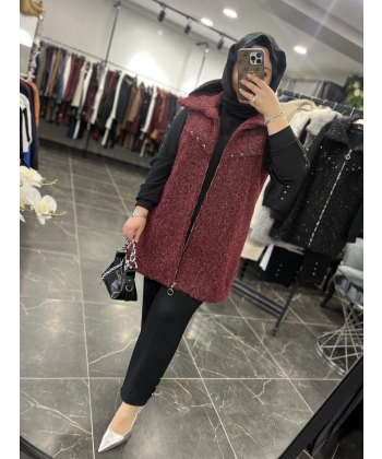 MEVA BY PUREVA Zımbalı Simli Yelekli Üçlü Takım