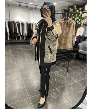 SBL Pullu Kabartmalı Gabardin Ceketli Takım