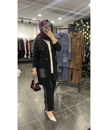 SOLİS Serpme Taşlı Lacoste Takım