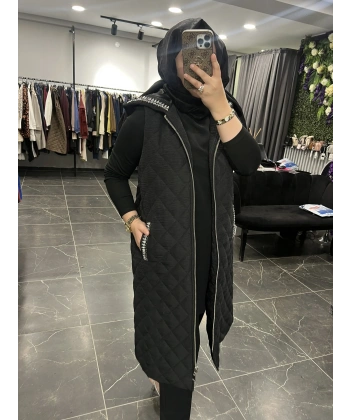 Solis Taşlı Kapitone Yelek