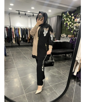 SOLİS Yaprak İşlemeli Bambu Takım