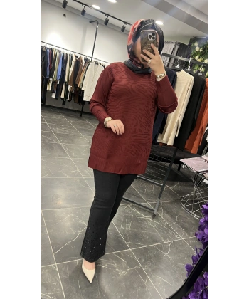 ZİRKON Zebra Jakarlı Merserize Tunik