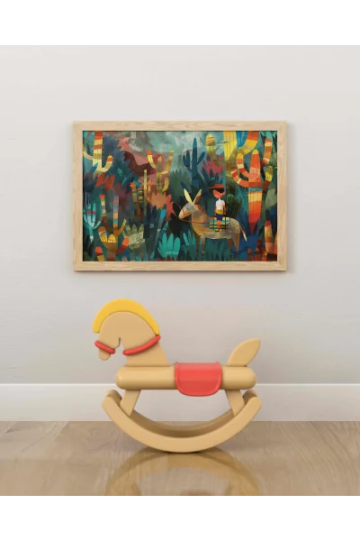 Renkli Çöller Duvar Posteri | A2, A3, A4 Boyutlarında Çerçeveli ve Çerçevesiz Duvar Tablosu Seçenekleri, Çocukluk Hayalleri Koleksiyonu