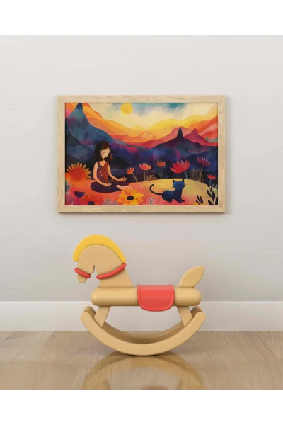 Huzur Duvar Posteri | A2, A3, A4 Boyutlarında Çerçeveli ve Çerçevesiz Duvar Tablosu Seçenekleri, Çocukluk Hayalleri Koleksiyonu