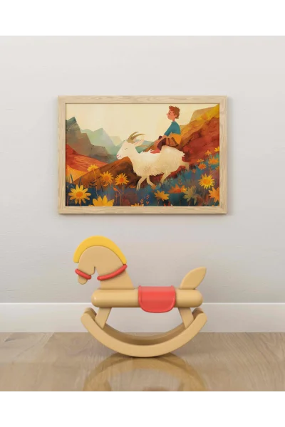 Dağlara Aşık Duvar Posteri | A2, A3, A4 Boyutlarında Çerçeveli ve Çerçevesiz Duvar Tablosu Seçenekleri, Çocukluk Hayalleri Koleksiyonu