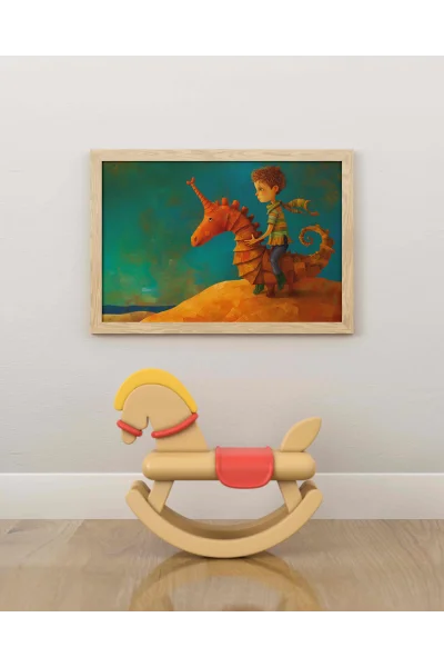 Denizatı Duvar Posteri | A2, A3, A4 Boyutlarında Çerçeveli ve Çerçevesiz Duvar Tablosu Seçenekleri, Çocukluk Hayalleri Koleksiyonu