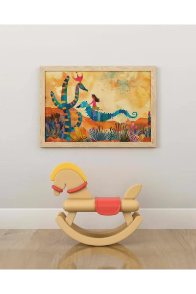 Arkadaşım Denizatı Duvar Posteri | A2, A3, A4 Boyutlarında Çerçeveli ve Çerçevesiz Duvar Tablosu Seçenekleri, Çocukluk Hayalleri Koleksiyonu