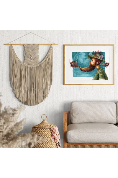 Derinlikli İnsan Bir Kaldırım Taşı Sohbeti Duvar Tablosu | A2, A3, A4 Boyutlarında Çerçeveli ve Çerçevesiz Seçenekler, Çocukluk Hikayeleri Koleksiyonu