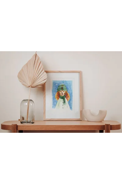 Kar Altında Kanatlar Duvar Tablosu | A2, A3, A4 Boyutlarında Çerçeveli ve Çerçevesiz Seçenekler, Çocukluk Hikayeleri Koleksiyonu