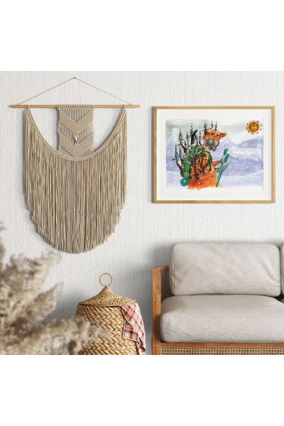 Kış Güneşi Duvar Tablosu | A2, A3, A4 Boyutlarında Çerçeveli ve Çerçevesiz Seçenekler, Çocukluk Hikayeleri Koleksiyonu