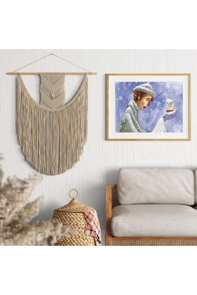 Kar Küresi Duvar Tablosu | A2, A3, A4 Boyutlarında Çerçeveli ve Çerçevesiz Seçenekler, Çocukluk Hikayeleri Koleksiyonu
