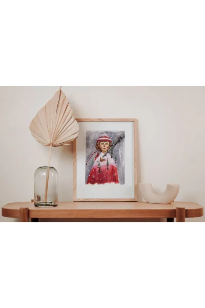 Karlı Kardeşlik Rüyası Duvar Tablosu | A2, A3, A4 Boyutlarında Çerçeveli ve Çerçevesiz Seçenekler, Çocukluk Hikayeleri Koleksiyonu