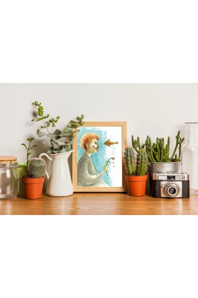 Denizaltı Bahçesi Duvar Posteri | A2, A3, A4 Boyutlarında Çerçeveli ve Çerçevesiz Duvar Tablosu Seçenekleri, Çocukluk Hikayeleri Koleksiyonu