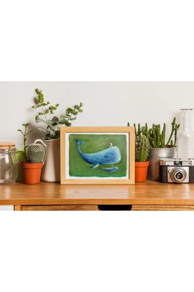 Okyanusun Sessiz Devi Duvar Posteri | A2, A3, A4 Boyutlarında Çerçeveli ve Çerçevesiz Duvar Tablosu Seçenekleri, Çocukluk Hikayeleri Koleksiyonu