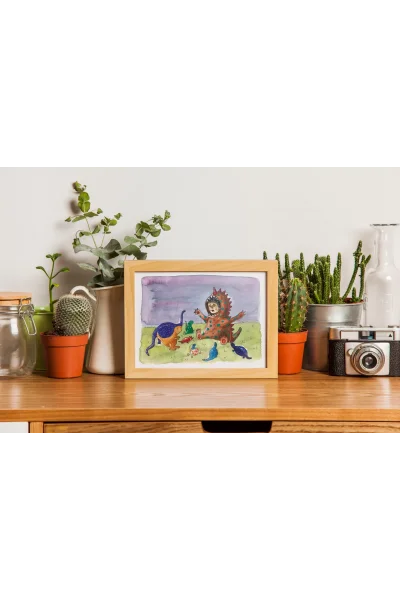 Bebek Dinozorlar Duvar Posteri | A2, A3, A4 Boyutlarında Çerçeveli ve Çerçevesiz Duvar Tablosu Seçenekleri, Çocukluk Hikayeleri Koleksiyonu