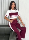 Bordo Parçalı Modal Kadın Alt Üst Takım