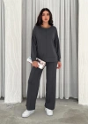 Füme Modal Çıma Detaylı Alt Üst Bayan Takım