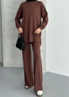 Kahve Çımalı Modal Tesettür Alt Üst Takım