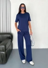 Lacivert Kadın Modal Bisiklet Yaka Alt Üst Takım