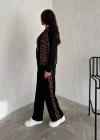 Leopar Desenli Fermuarlı Bayan Takım