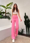 Pembe Oys Model Çımalı Pantolon