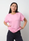 Pembe Yarasa Kol Yırtmaç Detaylı Oys Model Tişört