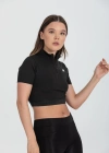 Yarım Fermuarlı Kısa Kollu Crop