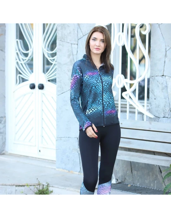 Balık Desen Dijital Baskılı Sporcu Takım