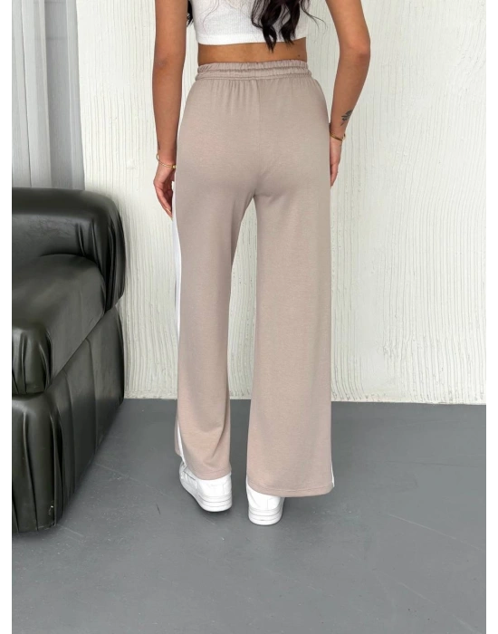 Bej Garni Detaylı Bayan Eşofman Altı