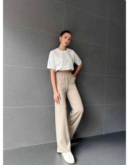 Bej Oys Modal Bol Paça Eşofman