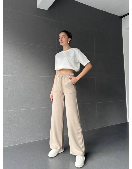 Bej Oys Modal Bol Paça Eşofman