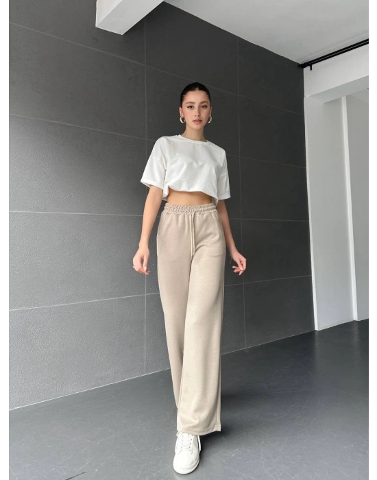 Bej Oys Modal Bol Paça Eşofman