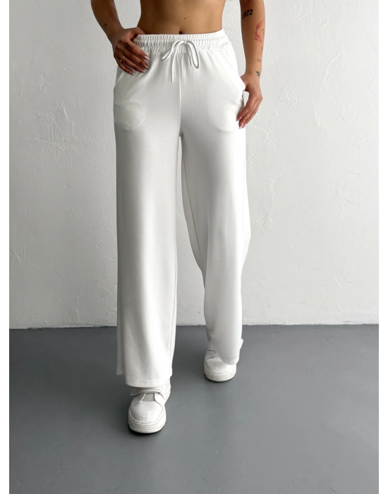 Beyaz Polo Yaka Modal Takım