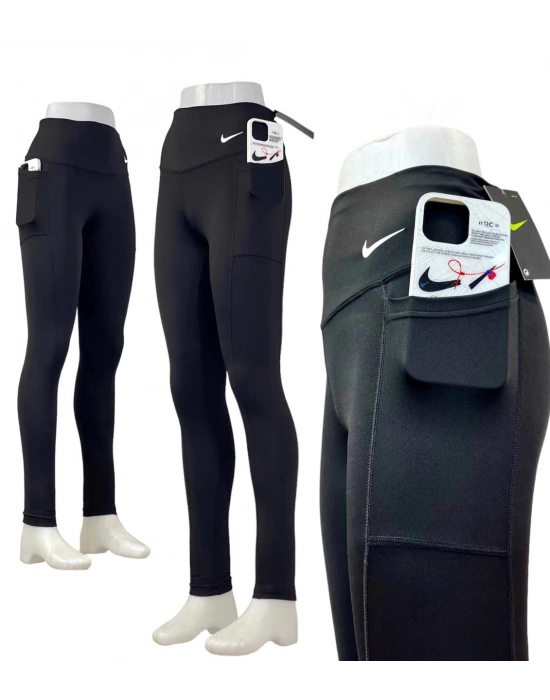 Çift Cepli Karyoka Detaylı Sporcu Tayt