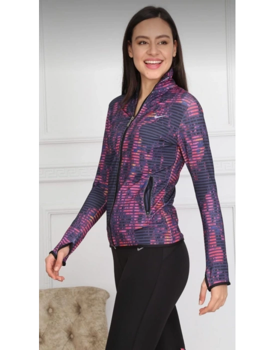 Çizgili Desen Dijital Baskılı Sporcu Takım