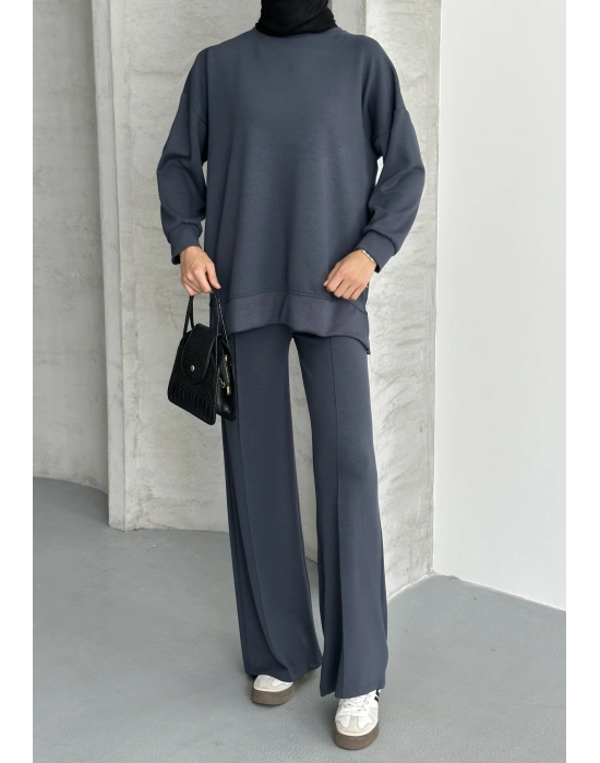 Füme Çımalı Modal Tesettür Alt Üst Takım