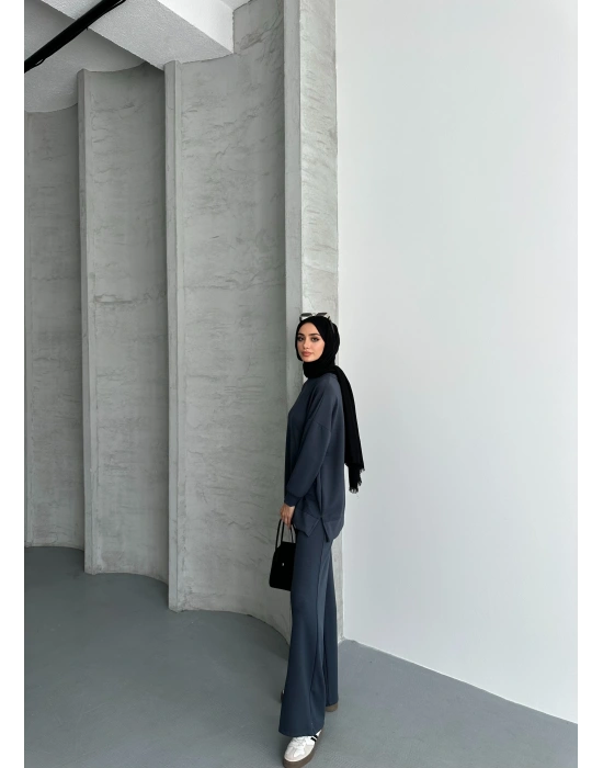 Füme Çımalı Modal Tesettür Alt Üst Takım