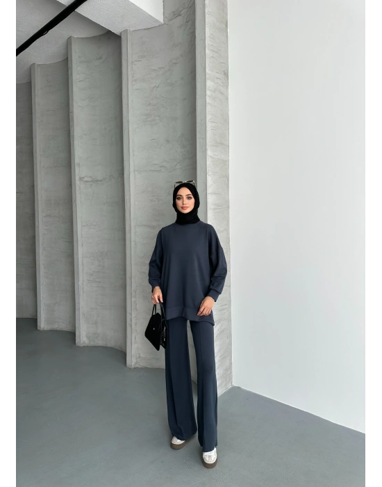 Füme Çımalı Modal Tesettür Alt Üst Takım