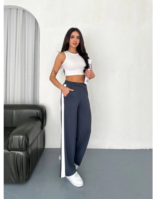 Füme Garni Detaylı Bayan Eşofman Altı