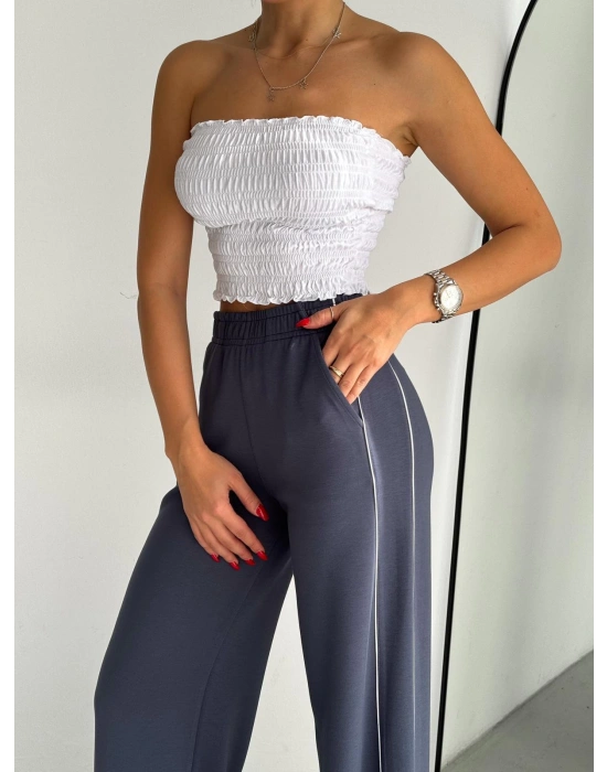 Füme Modal Ara Biyeli Eşofman Altı