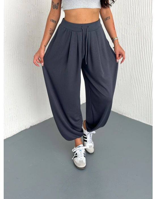 Füme Modal Pileli Şalvar