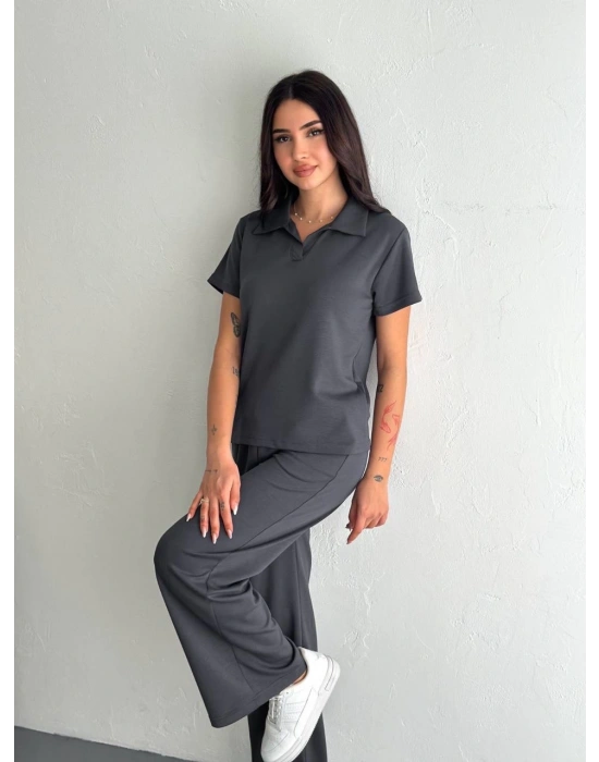 Füme Polo Yaka Modal Takım