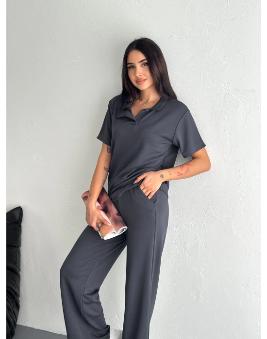 Füme Polo Yaka Modal Takım