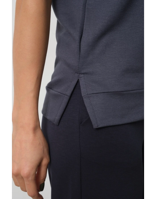 Füme Yarasa Kol Yırtmaç Detaylı Oys Model Tişört