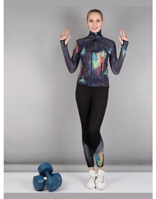 Gökkuşağı Desen Dijital Baskılı Sporcu Takım