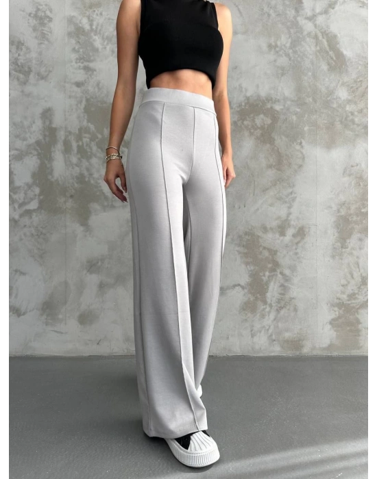 Gri Oys Model Çımalı Pantolon