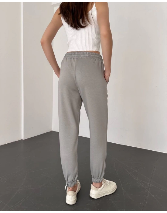 Gri Oys Model Lastikli Modal Kumaş Eşofman