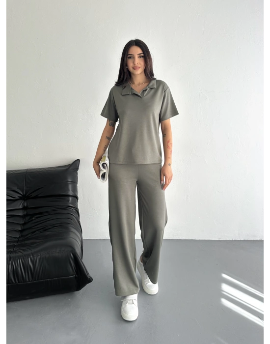 Haki Polo Yaka Modal Takım